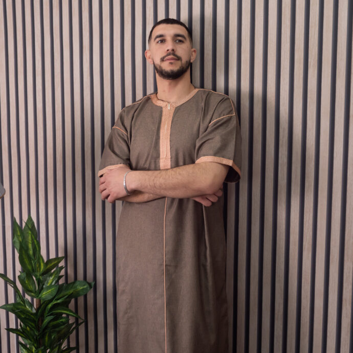 ⁦عباية مغربية بقماش قطني عالي الجودة⁩ - الصورة ⁦8⁩