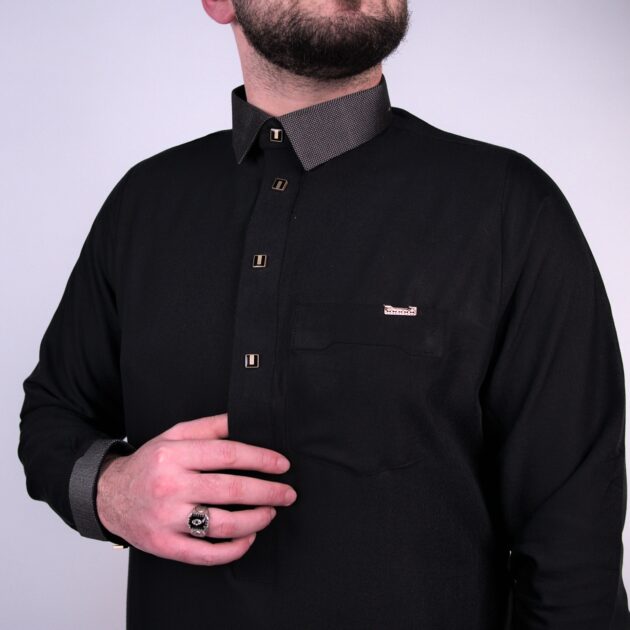 قميص اسود كول شوميزي